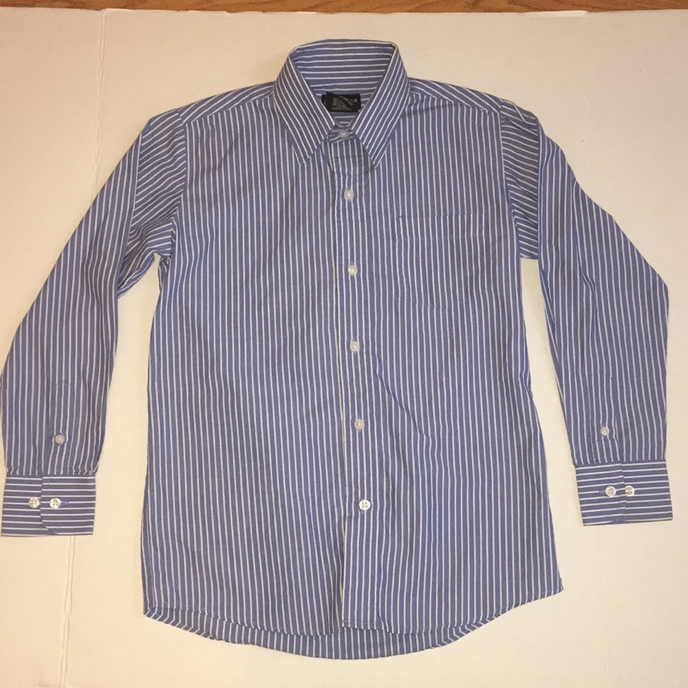 Blue and White George Button Up Boys M